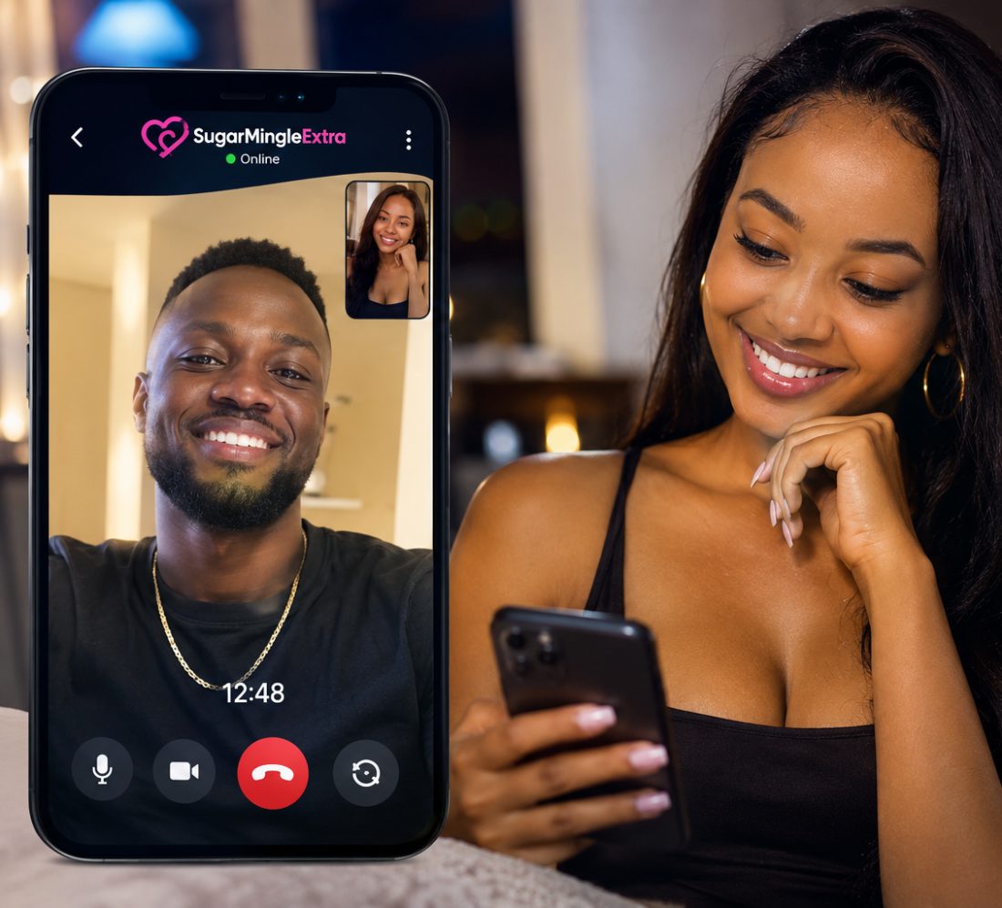 A member taking a video call in the app, with the other person on screen
